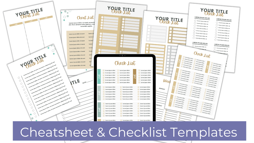 HarmonyChecklistCheatsheetTemplate